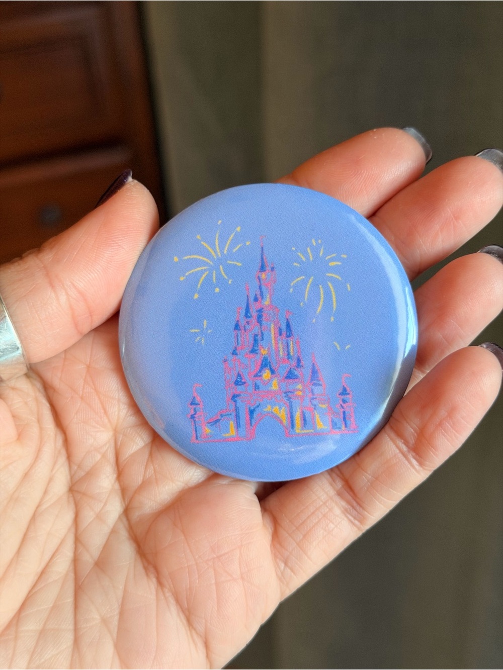 Magic Kingdom Cinderella’s Castle Inspired Button Pin